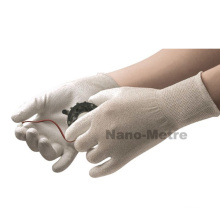 NMSAFETY nylon-carbon kintted light and flexible PU ESD gloves /anti-static gloves